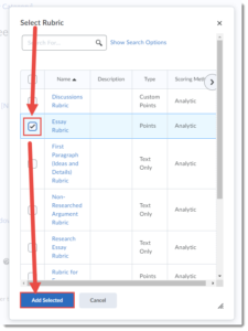 Grading Assignments Using Rubrics in D2L – Centre for Excellence in