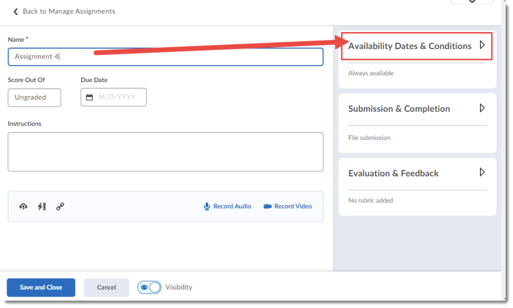 Click Availability Dates & Conditions